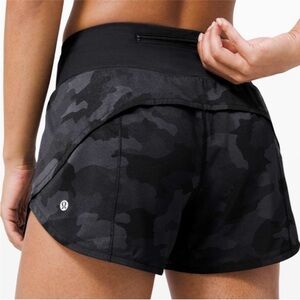 Lululemon speed up black camo HR short